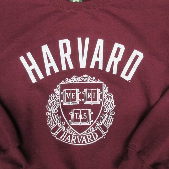 HARVARD CRIMSON IVY SPORT CREWNECK COTTON/POLY SWEATSHIRT TEAM COLORS SMALL, S - Picture 2 of 4